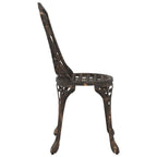 Silla de Jardín 2 pcs Bronce 39 x 40 x 87 cm Aluminio