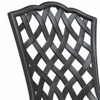 Silla de Jardín 2 pcs Negro 39 x 40 x 87 cm Aluminio