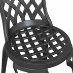 Silla de Jardín 2 pcs Negro 39 x 40 x 87 cm Aluminio