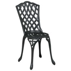 Silla de Jardín 2 pcs Negro 39 x 40 x 87 cm Aluminio