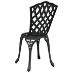 Silla de Jardín 2 pcs Negro 39 x 40 x 87 cm Aluminio