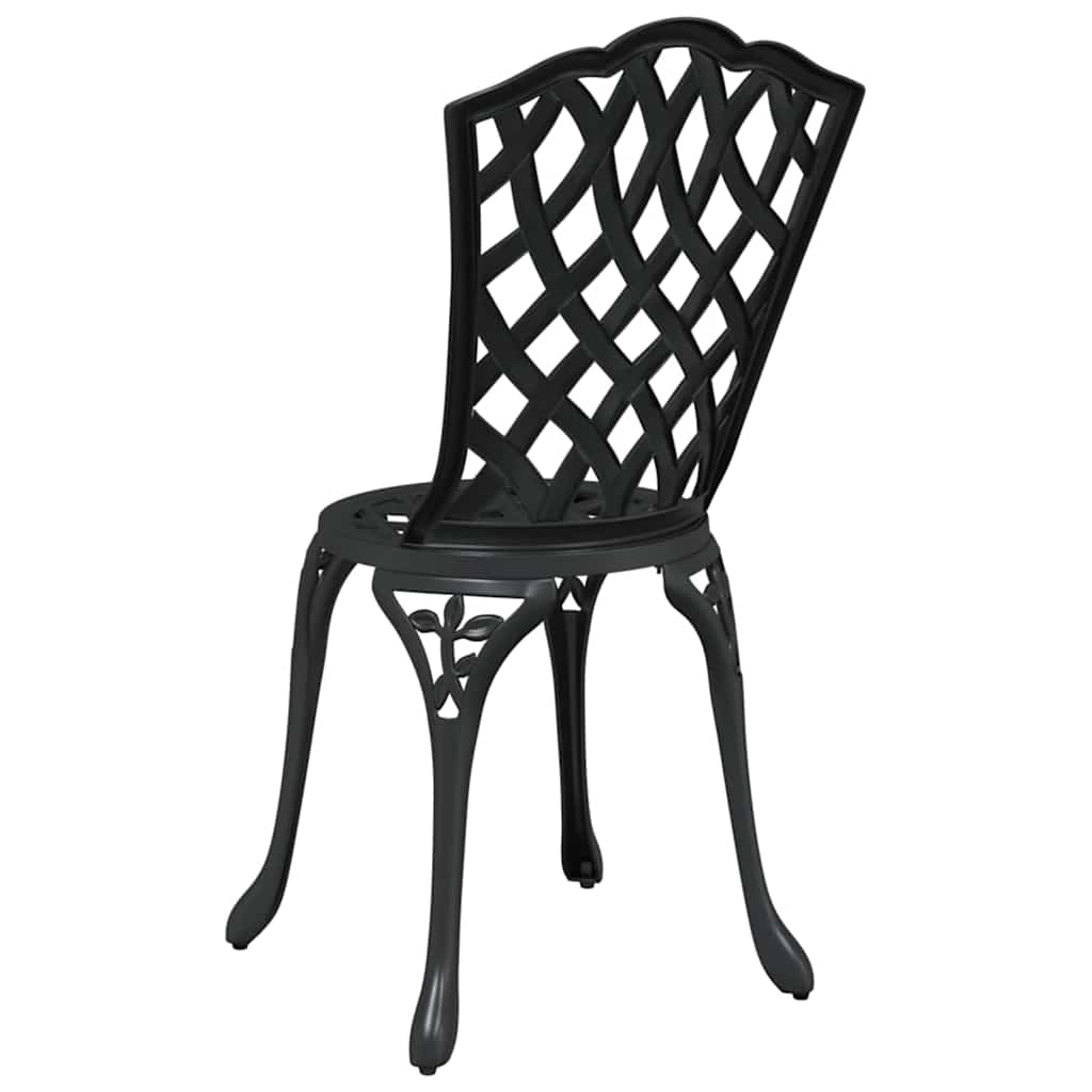 Silla de Jardín 2 pcs Negro 39 x 40 x 87 cm Aluminio