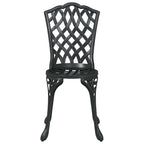 Silla de Jardín 2 pcs Negro 39 x 40 x 87 cm Aluminio