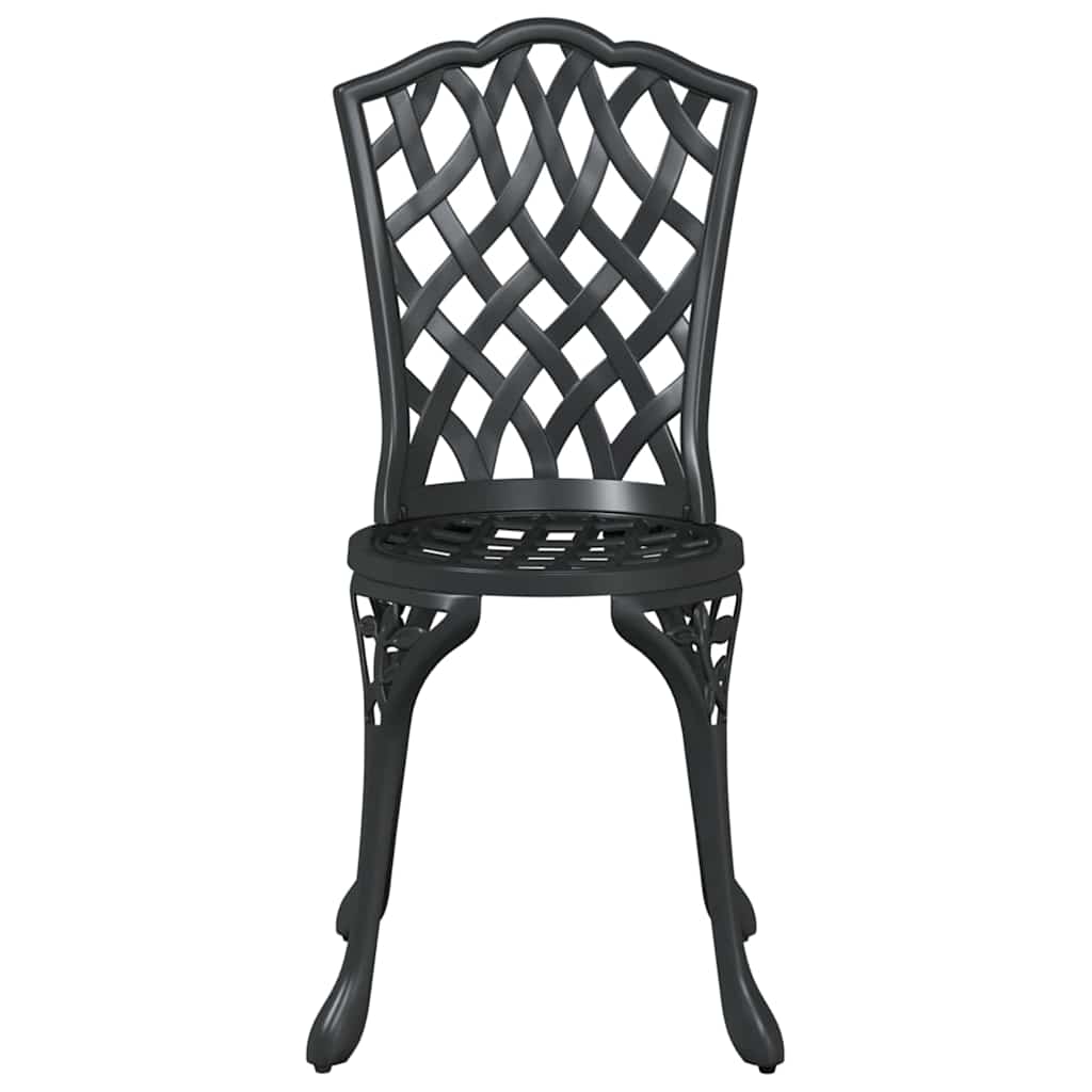 Silla de Jardín 2 pcs Negro 39 x 40 x 87 cm Aluminio