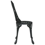 Silla de Jardín 2 pcs Negro 39 x 40 x 87 cm Aluminio