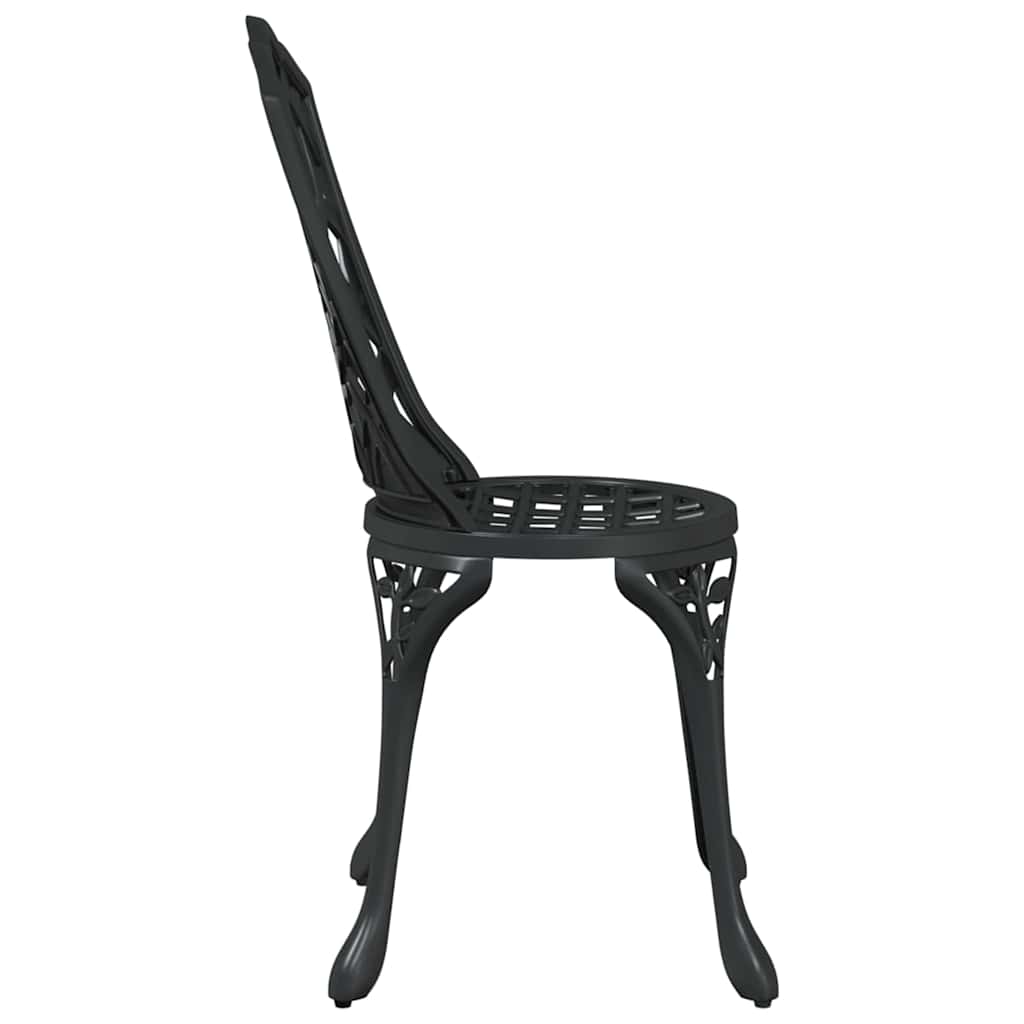 Silla de Jardín 2 pcs Negro 39 x 40 x 87 cm Aluminio