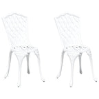 Silla de Jardín 2 pcs 39 x 40 x 87 cm Aluminio