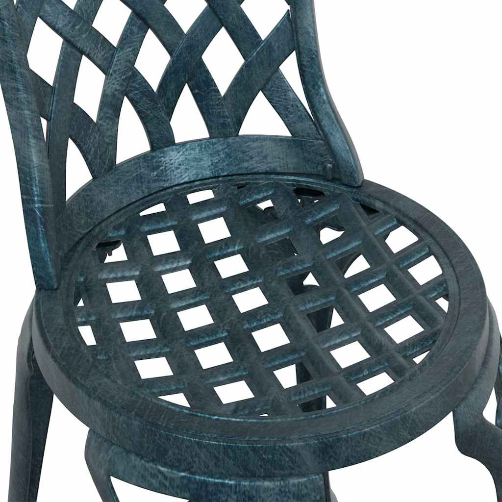 Silla de Jardín 2 pcs Verde 39 x 40 x 87 cm Aluminio