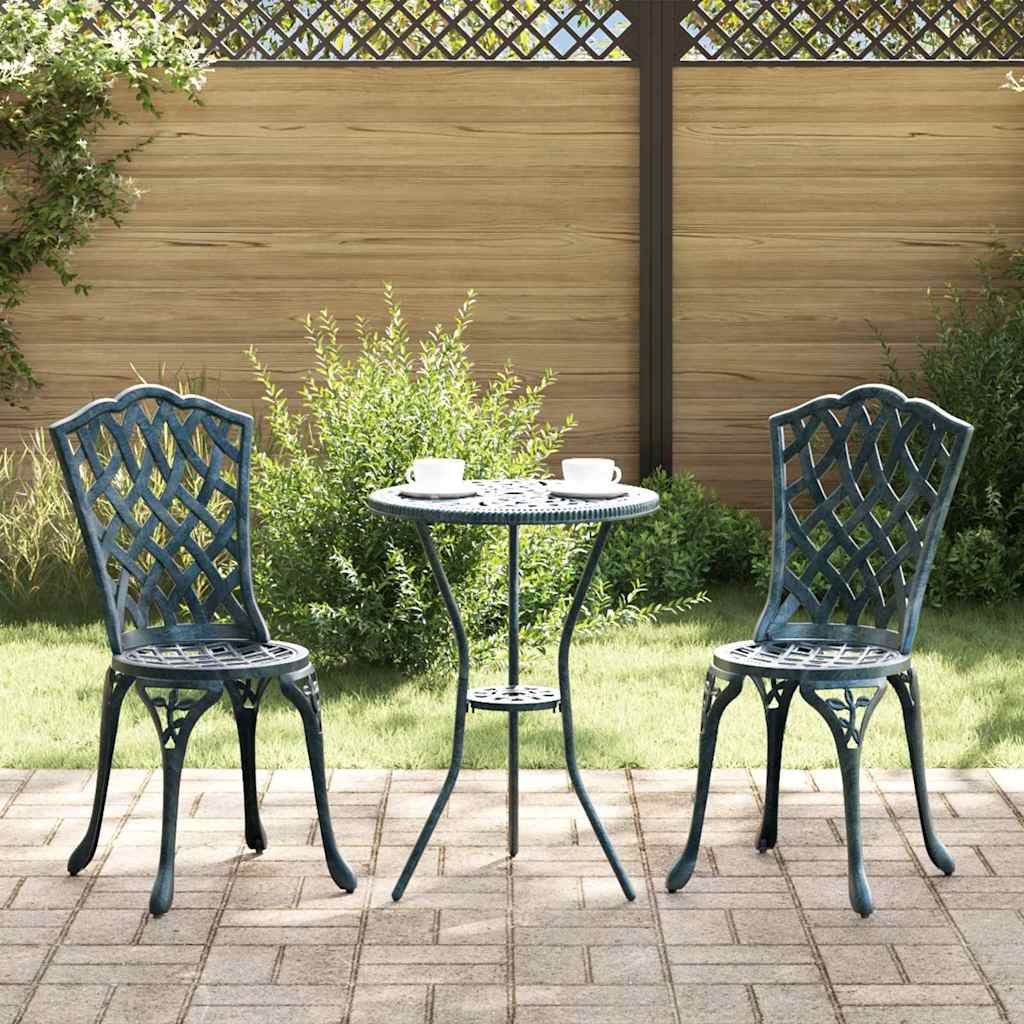 Silla de Jardín 2 pcs Verde 39 x 40 x 87 cm Aluminio