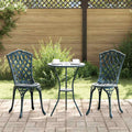 Silla de Jardín 2 pcs Verde 39 x 40 x 87 cm Aluminio