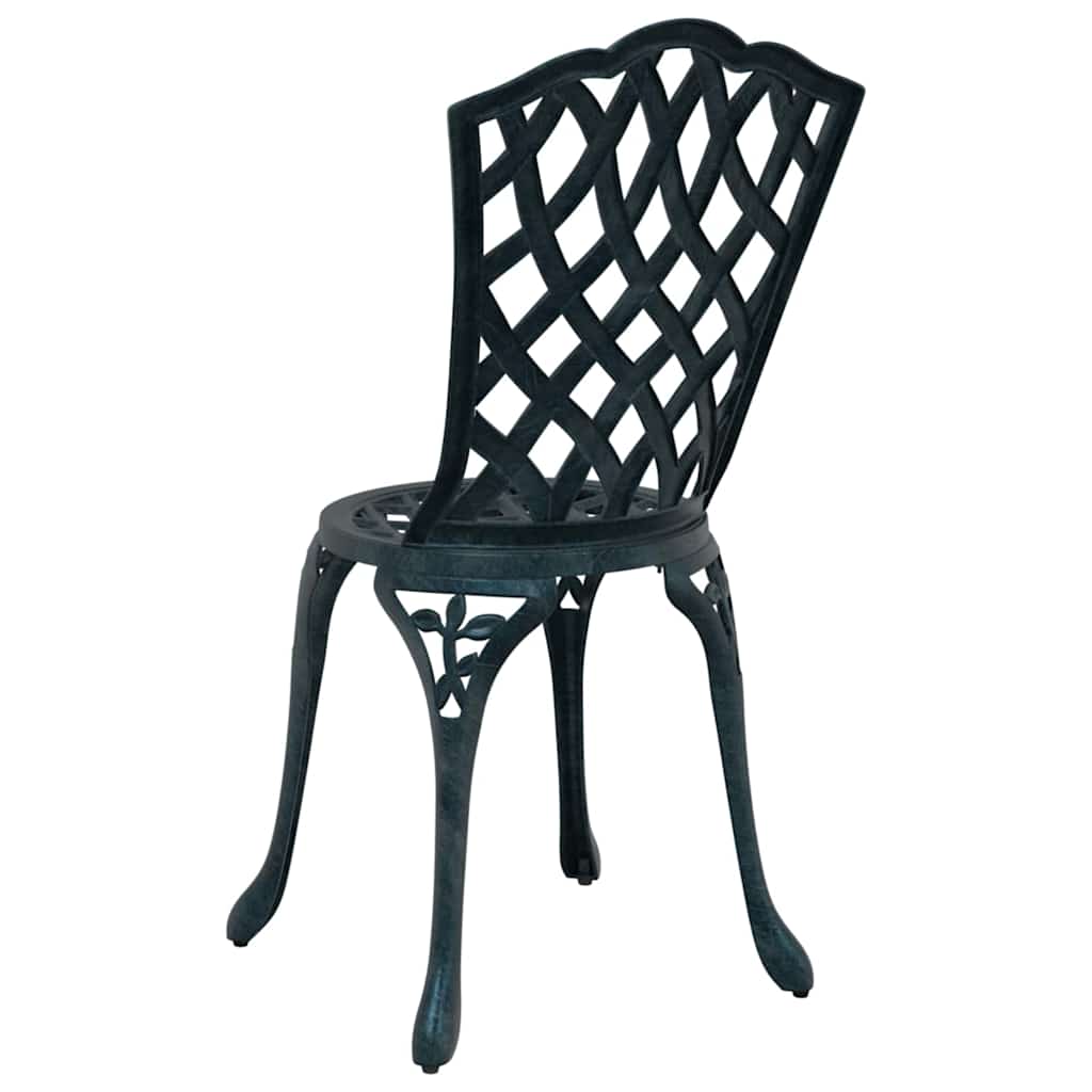 Silla de Jardín 2 pcs Verde 39 x 40 x 87 cm Aluminio
