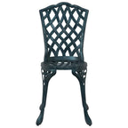 Silla de Jardín 2 pcs Verde 39 x 40 x 87 cm Aluminio