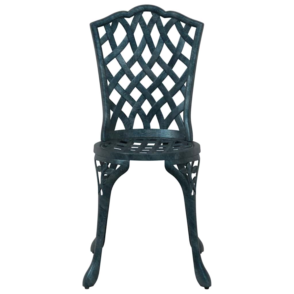 Silla de Jardín 2 pcs Verde 39 x 40 x 87 cm Aluminio
