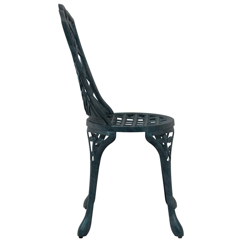 Silla de Jardín 2 pcs Verde 39 x 40 x 87 cm Aluminio