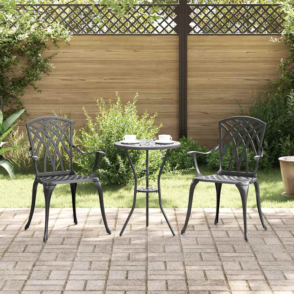 Garden Chair 2 pcs 53 x 51 x 88.5cm Aluminum