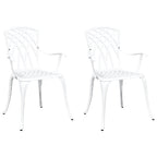 Silla de Jardín 2 pcs 53 x 51 x 88,5cm Aluminio
