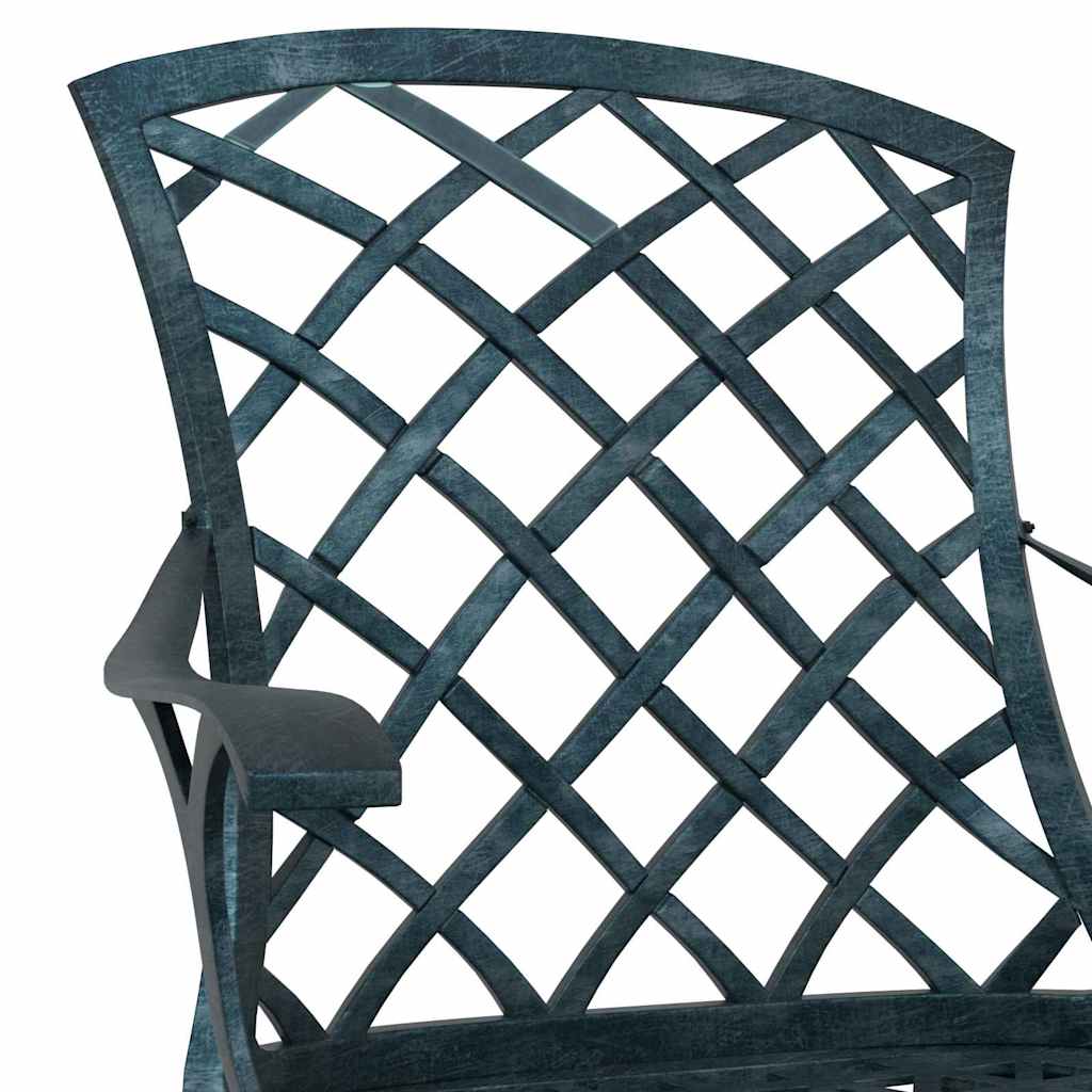 Silla de Jardín 4 pcs Verde 61 x 60,5 x 93cm Aluminio