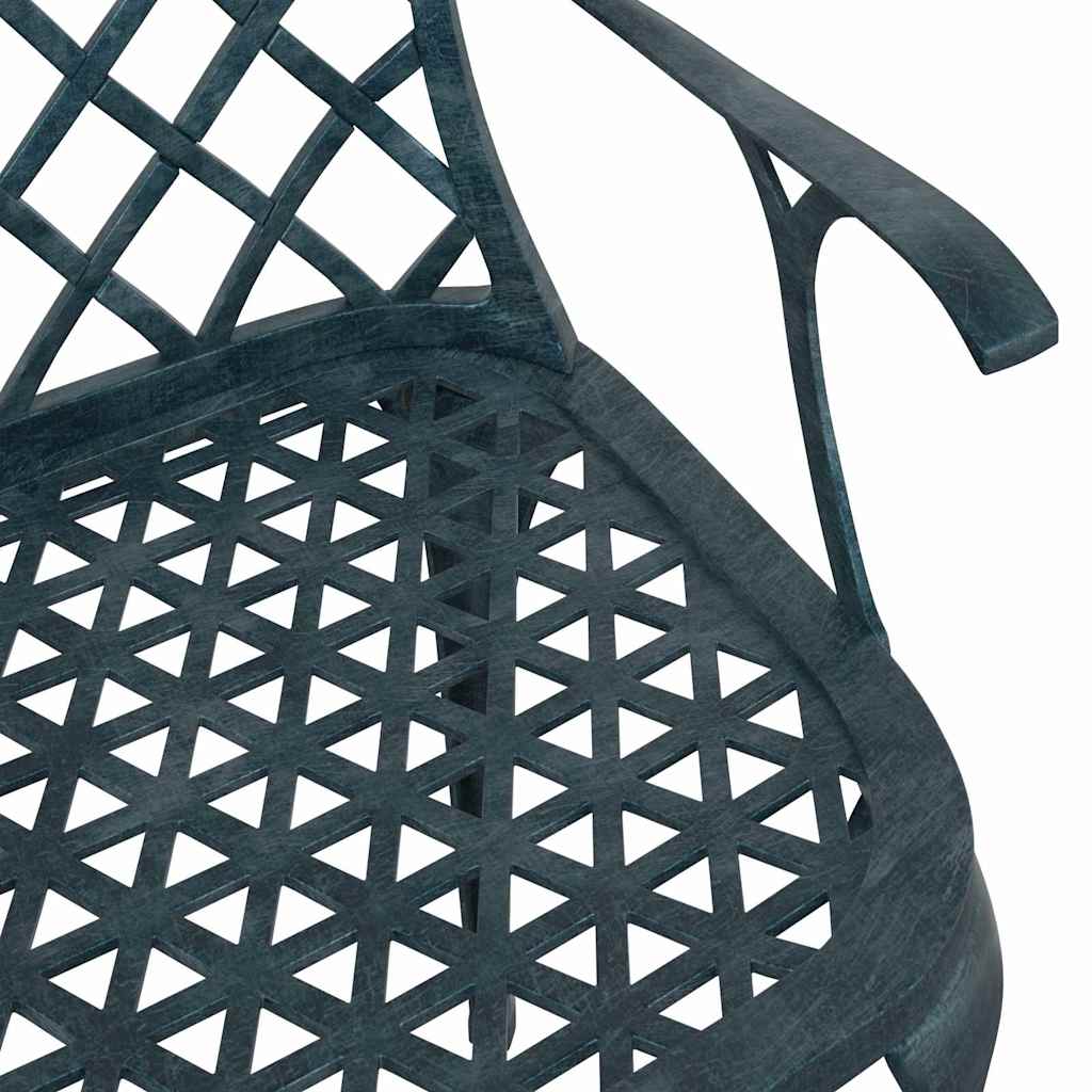 Silla de Jardín 4 pcs Verde 61 x 60,5 x 93cm Aluminio