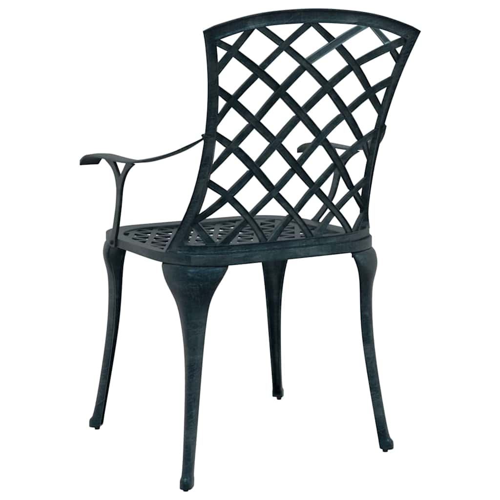 Silla de Jardín 4 pcs Verde 61 x 60,5 x 93cm Aluminio
