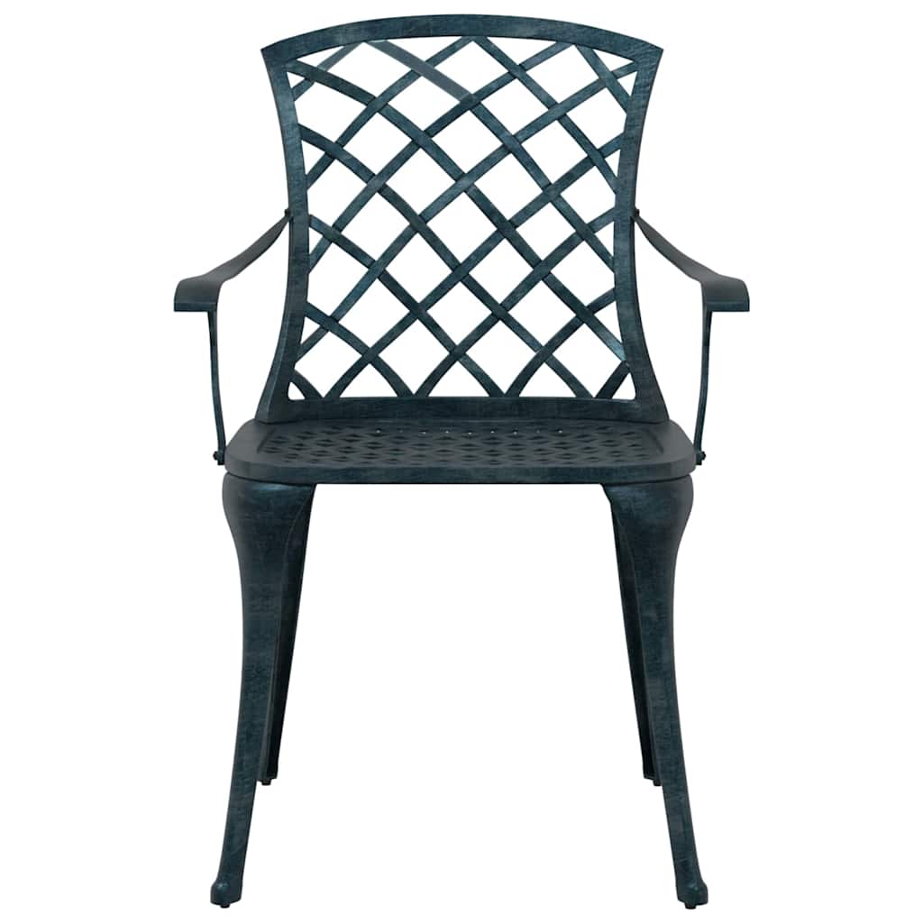 Silla de Jardín 4 pcs Verde 61 x 60,5 x 93cm Aluminio