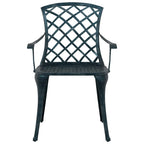 Silla de Jardín 4 pcs Verde 61 x 60,5 x 93cm Aluminio
