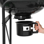 Parrilla al aire libre con rueda Negro 91 x 71 x 107 cm Metal