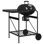 Parrilla al aire libre con rueda Negro 91 x 71 x 107 cm Metal