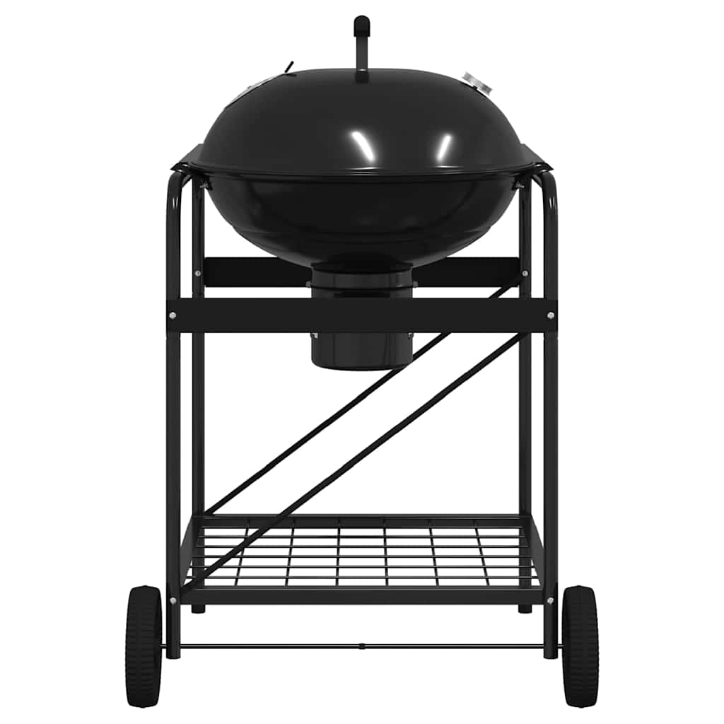 Parrilla al aire libre con rueda Negro 91 x 71 x 107 cm Metal