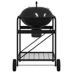 Parrilla al aire libre con rueda Negro 91 x 71 x 107 cm Metal