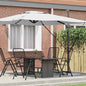 Parasol Roma Antracita 286 x 284 x 265 cm Aluminio y poliéster