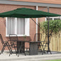 Parasol Roma Antracita 286 x 284 x 265 cm Aluminio y poliéster