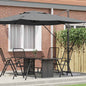 Parasol Roma Antracita 286 x 284 x 265 cm Aluminio y poliéster