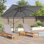 Parasol Roma Antracita 286 x 284 x 265 cm Aluminio y poliéster