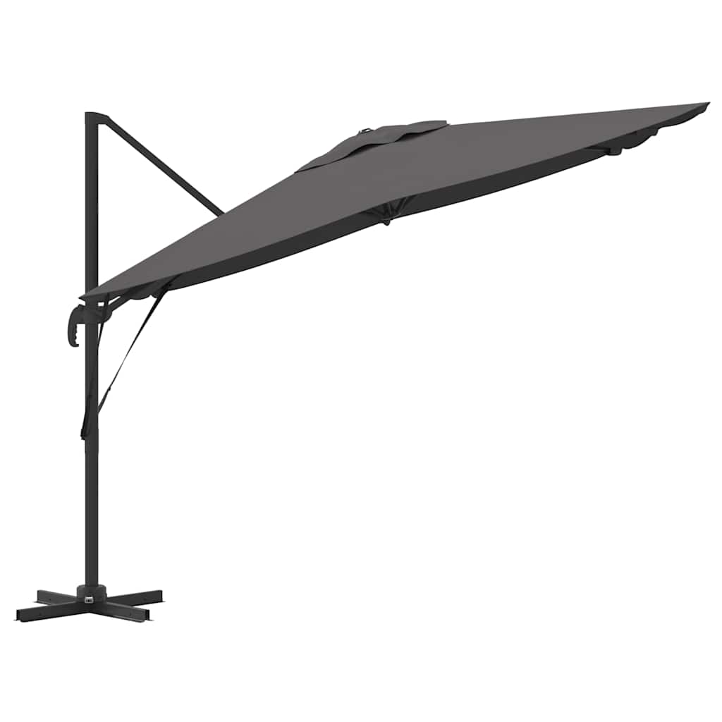 Parasol Roma Antracita 286 x 284 x 265 cm Aluminio y poliéster