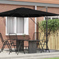Parasol Roma Antracita 286 x 284 x 265 cm Aluminio y poliéster