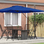 Parasol Roma Antracita 286 x 284 x 265 cm Aluminio y poliéster