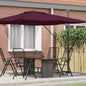 Parasol Roma Antracita 286 x 284 x 265 cm Aluminio y poliéster
