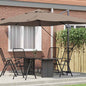 Sombrilla Antracita 351 x 250 x 260 cm Poliéster y Aluminio