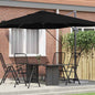Sombrilla Antracita 351 x 250 x 260 cm Poliéster y Aluminio