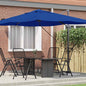 Sombrilla Antracita 351 x 250 x 260 cm Poliéster y Aluminio
