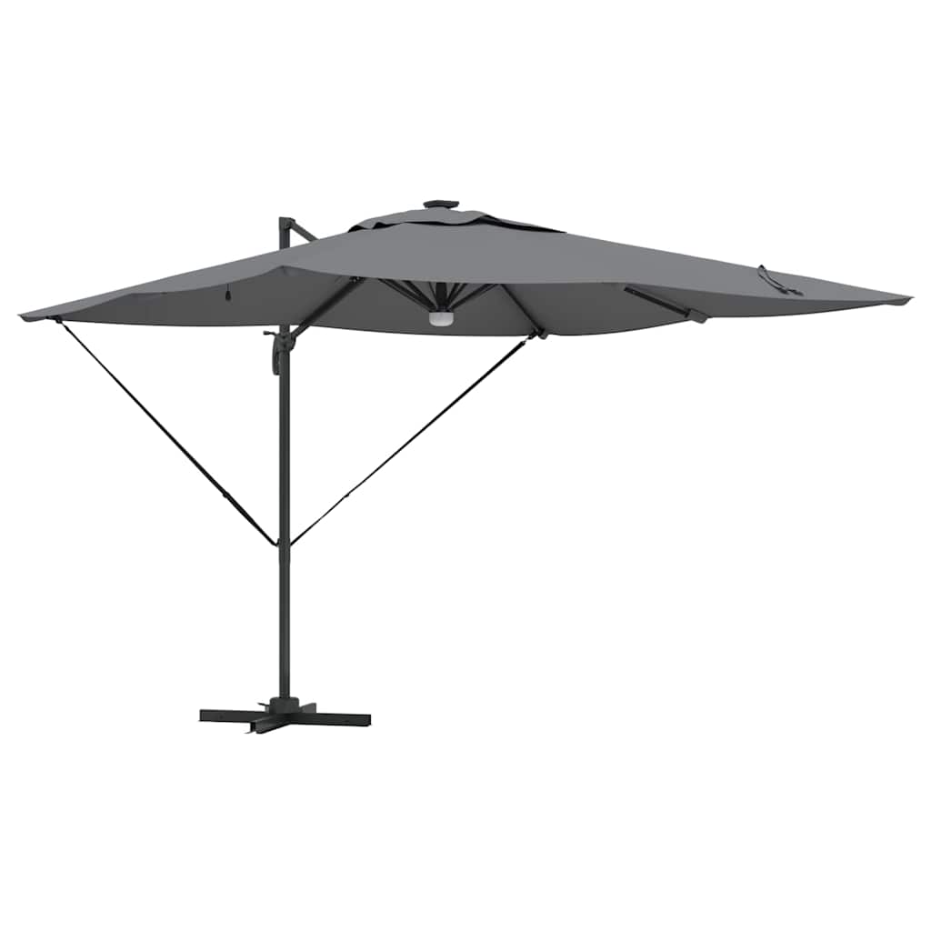 Parasol Roma Antracita 286 x 284 x 270 cm Aluminio y poliéster