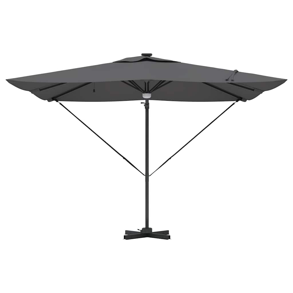 Parasol Roma Antracita 286 x 284 x 270 cm Aluminio y poliéster