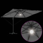 Parasol Roma Antracita 286 x 284 x 270 cm Aluminio y poliéster