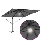 Parasol Roma Antracita 286 x 284 x 270 cm Aluminio y poliéster