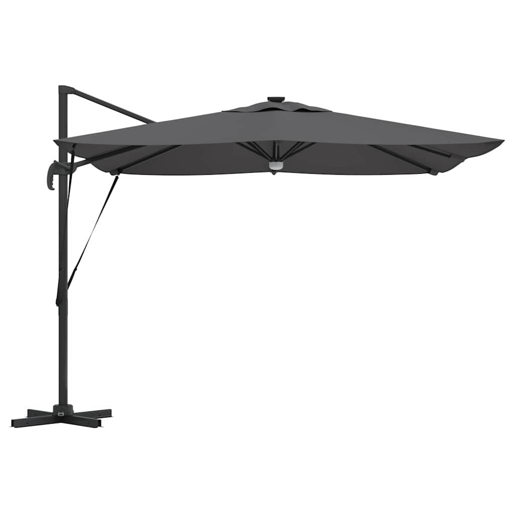 Parasol Roma Antracita 286 x 284 x 270 cm Aluminio y poliéster