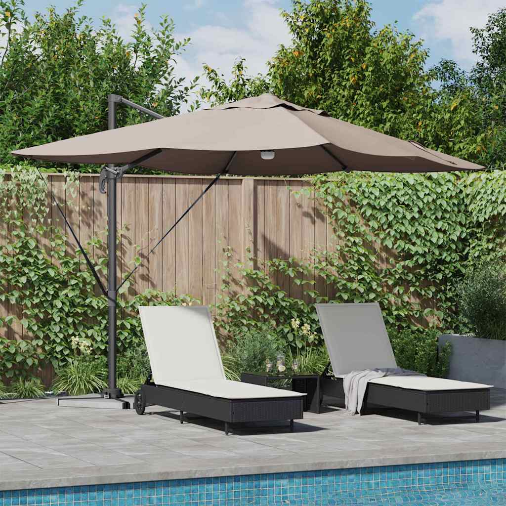 Anthracite Parasol 351 x 250 x 253 cm Polyester and Aluminum