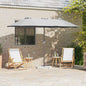 Chapéu de Sol de Jardim Antracite 370 x 197 x 239 cm
