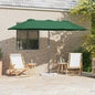Chapéu de Sol de Jardim Antracite 370 x 197 x 239 cm