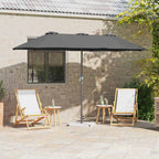 Sombrilla de jardín Antracita 370 x 197 x 239 cm