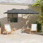 Chapéu de Sol de Jardim Antracite 370 x 197 x 239 cm